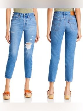 NWT Levi's Wedgie Icon Fit High Rise Ankle Straight Leg Jeans In Athens Asleep❤️